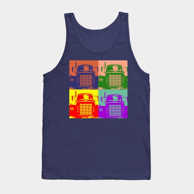 International Harvester IH Loadstar classic American truck popart Tank Top by soitwouldseem